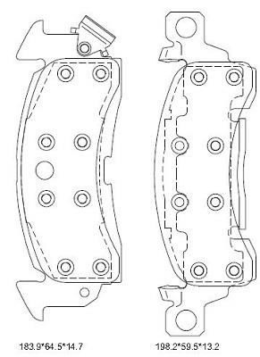 Asimco KD6801 Brake Pad Set, disc brake KD6801