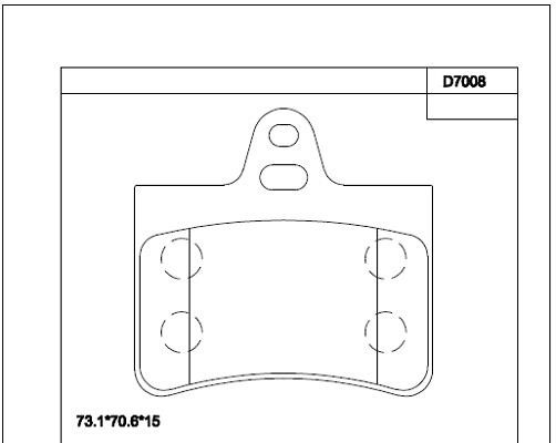 Asimco KD7008 Brake Pad Set, disc brake KD7008