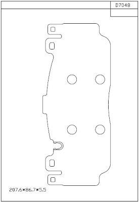 Asimco KD7048 Brake Pad Set, disc brake KD7048