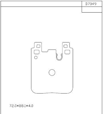 Asimco KD7049 Brake Pad Set, disc brake KD7049