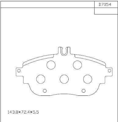 Asimco KD7054 Brake Pad Set, disc brake KD7054