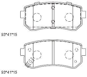 Asimco KD9745 Brake Pad Set, disc brake KD9745