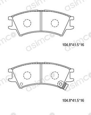 Asimco KD9748 Brake Pad Set, disc brake KD9748