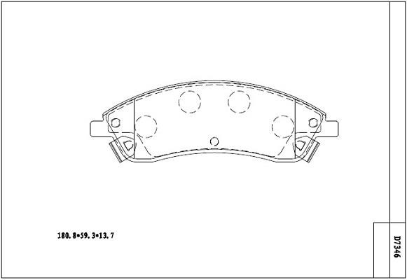 Asimco KD7346 Brake Pad Set, disc brake KD7346