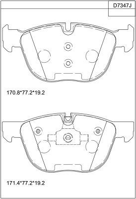 Asimco KD7347 Brake Pad Set, disc brake KD7347