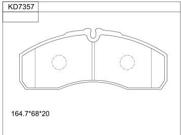 Asimco KD7357 Brake Pad Set, disc brake KD7357
