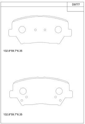 Asimco KD9777 Brake Pad Set, disc brake KD9777