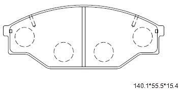 Asimco KD2386 Brake Pad Set, disc brake KD2386