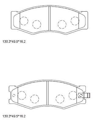 Asimco KD1787 Brake Pad Set, disc brake KD1787