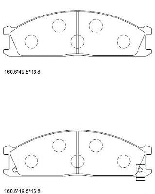 Asimco KD1792W Brake Pad Set, disc brake KD1792W