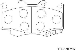 Asimco KD2205 Brake Pad Set, disc brake KD2205