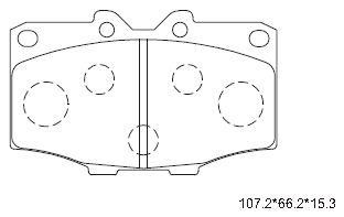 Asimco KD2259 Brake Pad Set, disc brake KD2259