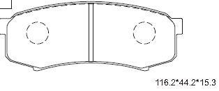 Asimco KD2281 Brake Pad Set, disc brake KD2281