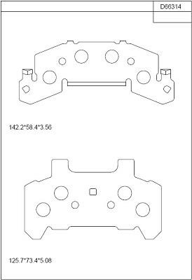 Asimco KD66314 Brake Pad Set, disc brake KD66314