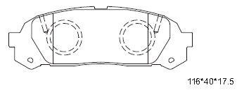 Asimco KD2715 Brake Pad Set, disc brake KD2715