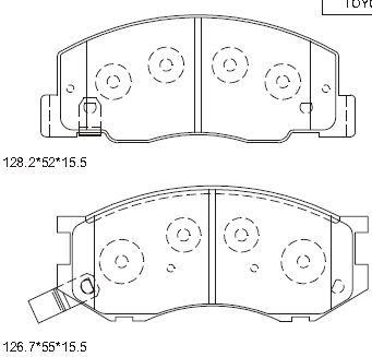 Asimco KD2717 Brake Pad Set, disc brake KD2717