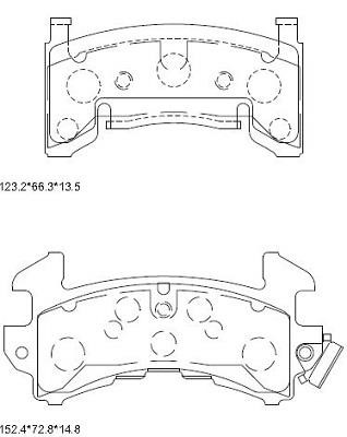 Asimco KD6766 Brake Pad Set, disc brake KD6766