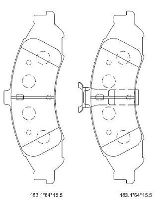 Asimco KD6721 Brake Pad Set, disc brake KD6721