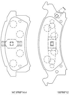 Asimco KD6727 Brake Pad Set, disc brake KD6727