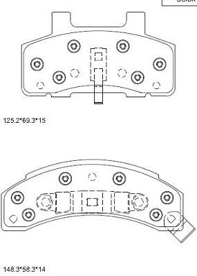 Asimco KD6733 Brake Pad Set, disc brake KD6733