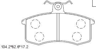 Asimco KD8701 Brake Pad Set, disc brake KD8701
