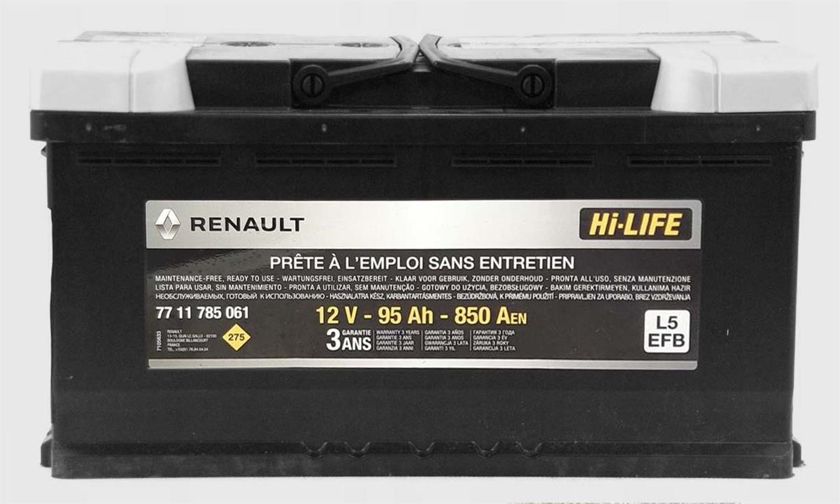 Renault 77 11 785 061 Battery Renault Start-Stop EFB 12V 95AH 850A(EN) R+ 7711785061
