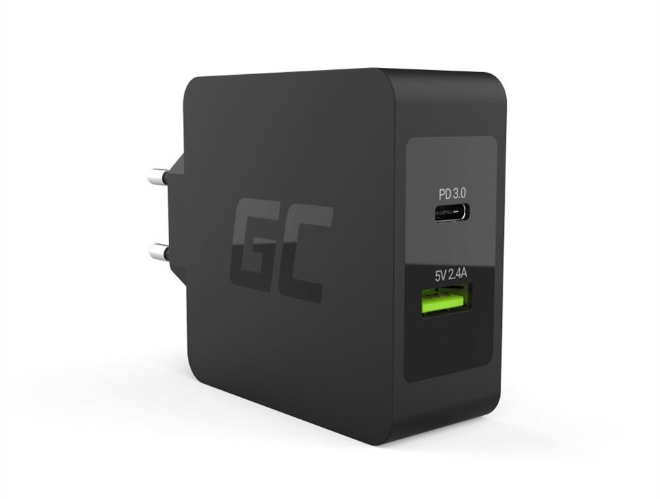 Green Cell CHAR10 USB-C 45W power charger with USB-C cable and additional USB port CHAR10