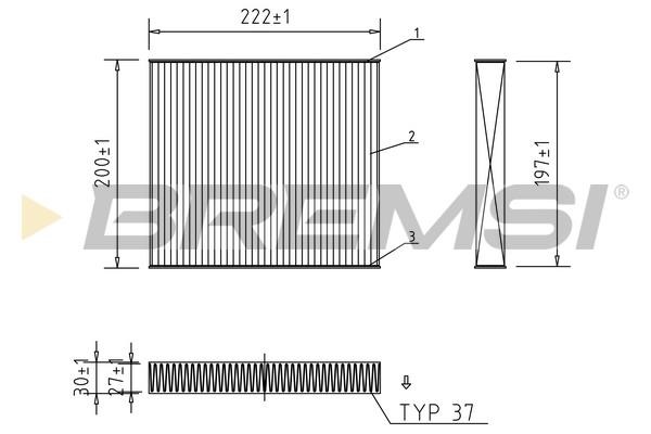 Bremsi FC1337 Filter, interior air FC1337
