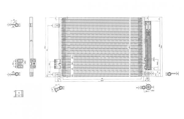 Air conditioner condenser Fiat 500: 611419 Hart AC Condenser