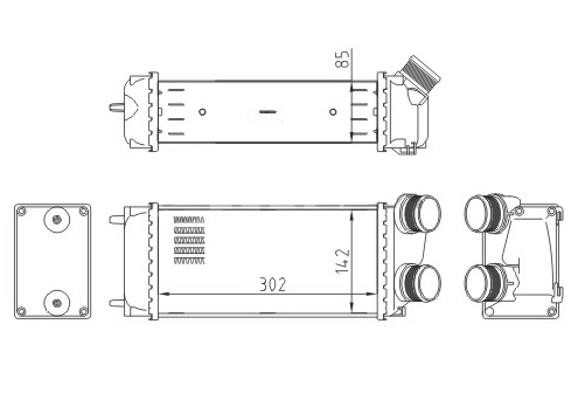 Hart 612 534 Intercooler, charger 612534