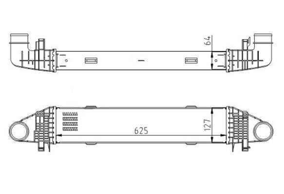 Hart 612 536 Intercooler, charger 612536