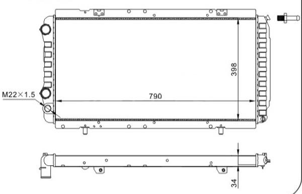 Hart 600 919 Radiator, engine cooling 600919