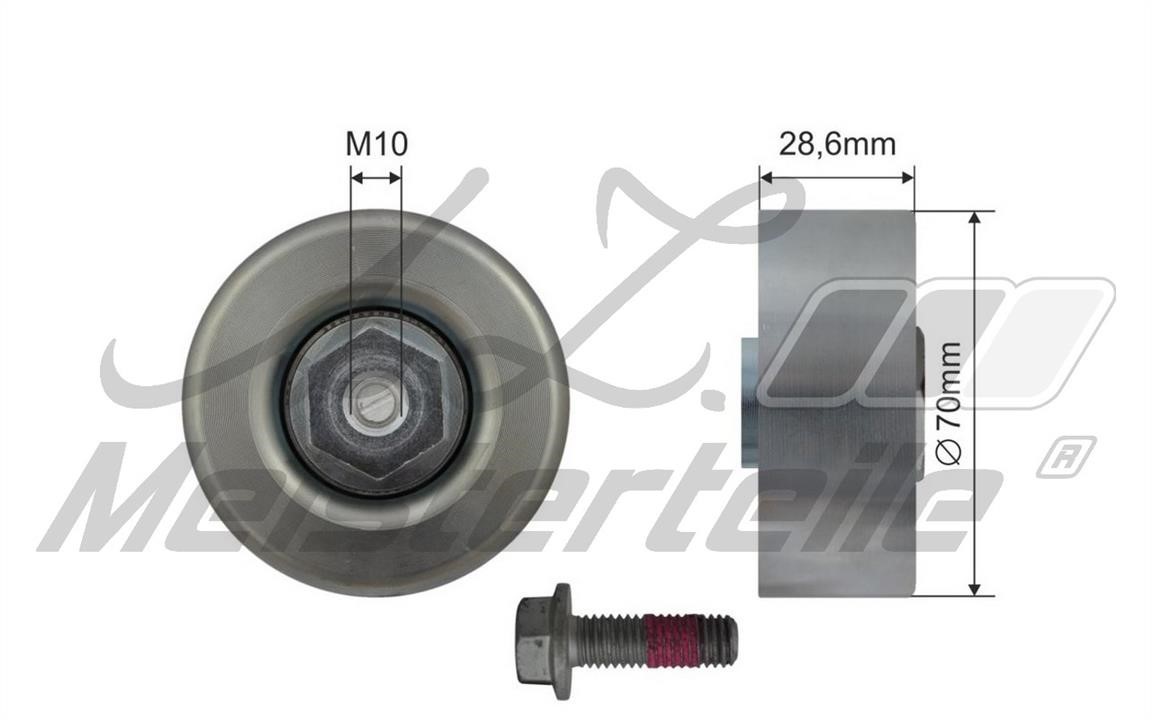 A.Z. Meisterteile AZMT-20-031-2120 Deflection/guide pulley, v-ribbed belt AZMT200312120