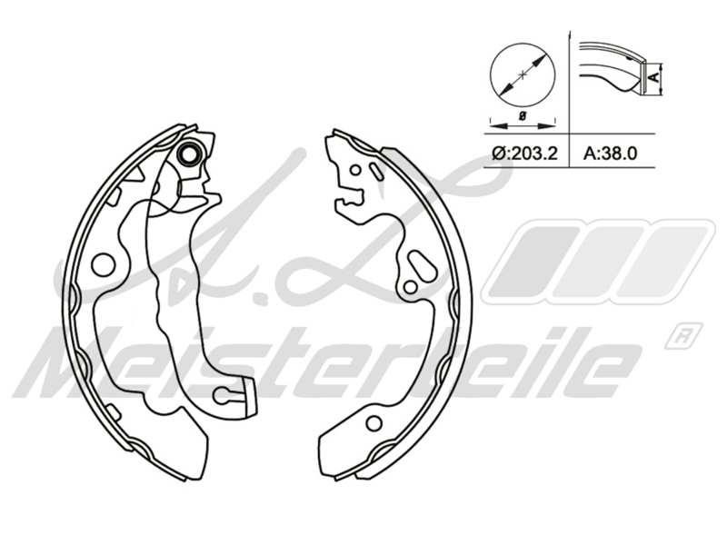 Brake shoe set A.Z. Meisterteile AZMT-44-026-1007