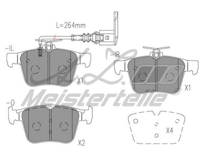 A.Z. Meisterteile AZMT-44-022-2653 Brake Pad Set, disc brake AZMT440222653