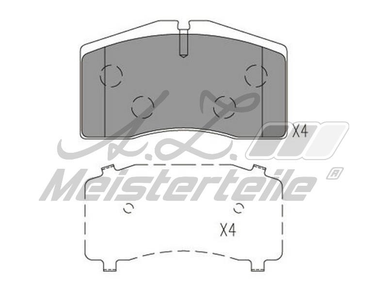 A.Z. Meisterteile AZMT-44-022-2654 Brake Pad Set, disc brake AZMT440222654