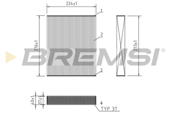 Bremsi FC0422 Filter, interior air FC0422