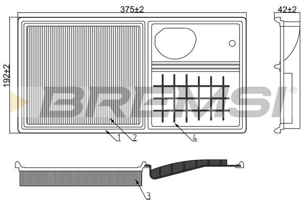 Bremsi FA1019 Air filter FA1019