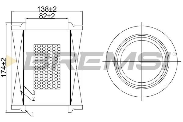 Bremsi FA1064 Air filter FA1064 FA1064 Bremsi Air filter