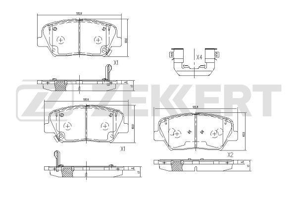Zekkert BS-1094 Brake Pad Set, disc brake BS1094