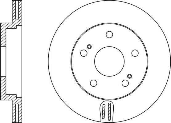 FiT FR0146V Front brake disc ventilated FR0146V
