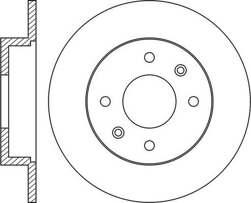 FiT FR0150 Rear brake disc, non-ventilated FR0150