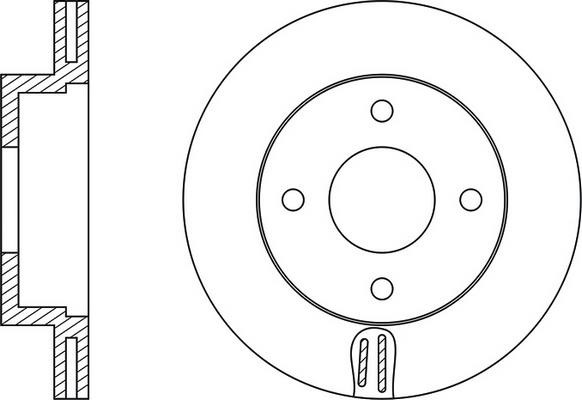 FiT FR0152V Front brake disc ventilated FR0152V