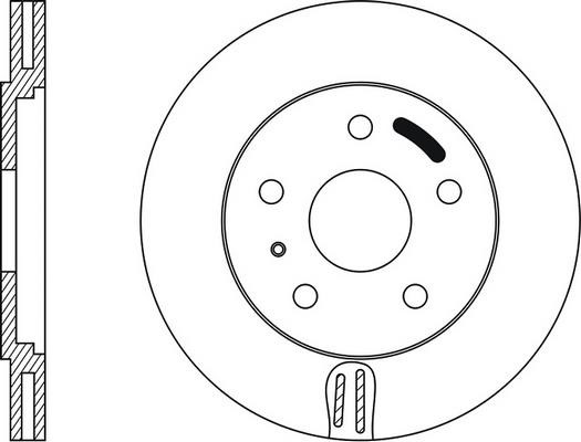 FiT FR0154V Front brake disc ventilated FR0154V