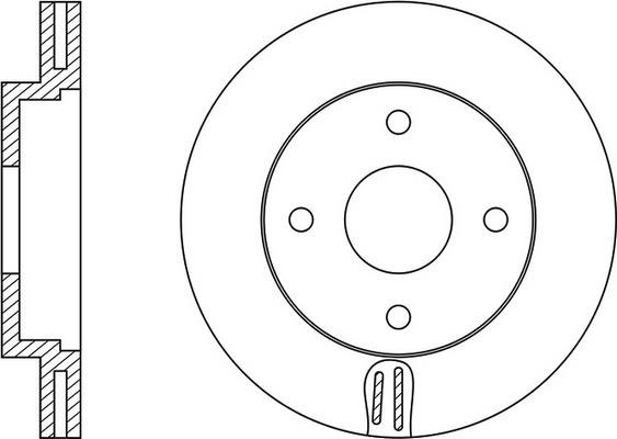 FiT FR0156V Front brake disc ventilated FR0156V