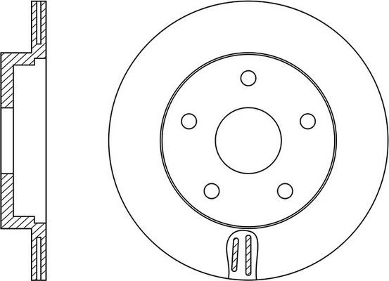 FiT FR0158V Front brake disc ventilated FR0158V