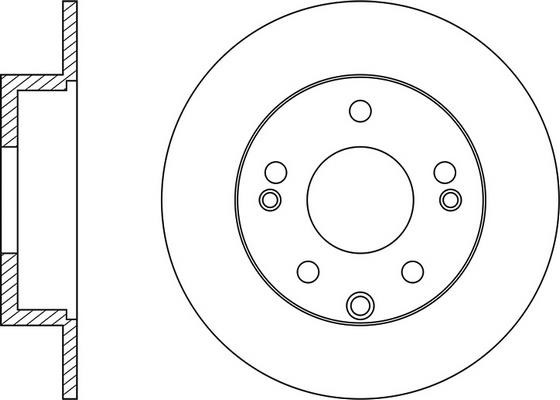 FiT FR0581 Rear brake disc, non-ventilated FR0581