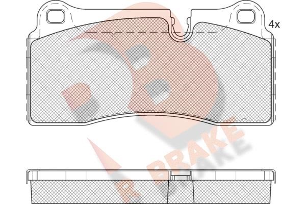 R Brake RB2121-400 Brake Pad Set, disc brake RB2121400