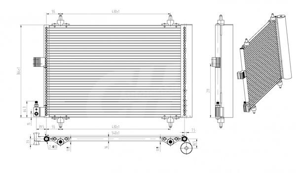 Aircon condenser Peugeot 607: 606467 Hart AC Condenser