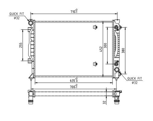 Hart 608 013 Radiator, engine cooling 608013